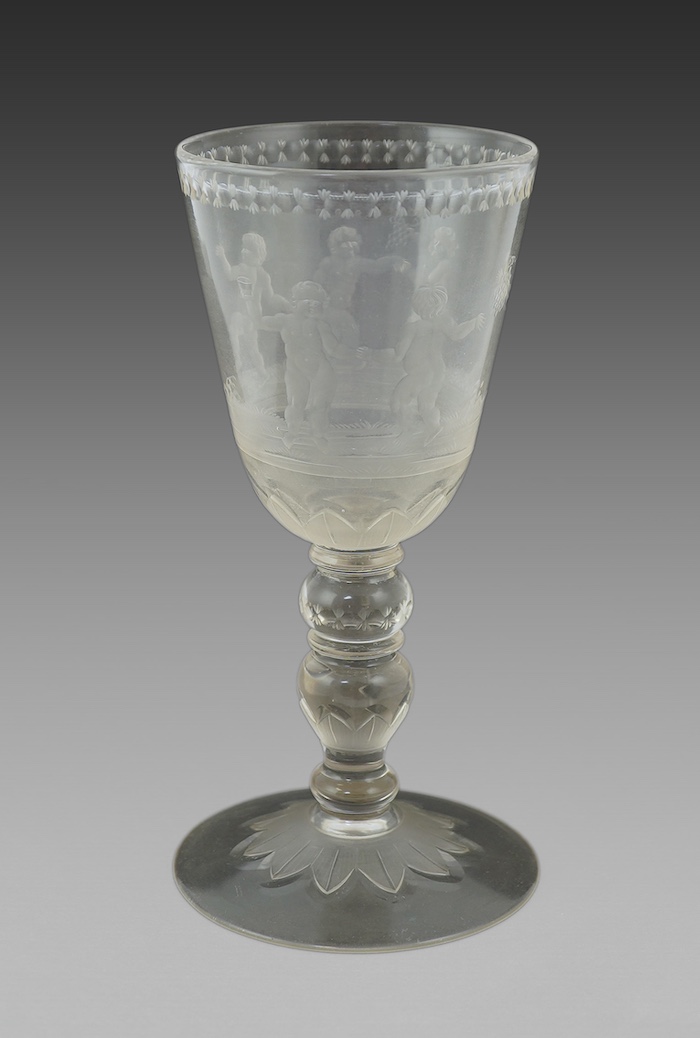 A Potsdam engraved goblet, c.1700-15, in the manner Gottfried Spiller